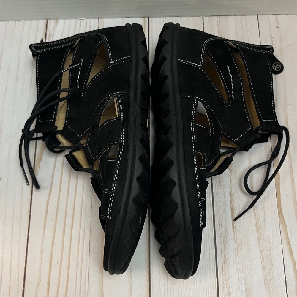 Hartjes Austria gladiator sandals. Zip & lace. Comfort insole. Suede.EUC.Size 37 - Picture 6 of 8